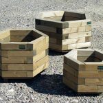 Holz-Pflanzentrog und Blumenkiste Sechseckig für Hochbeet